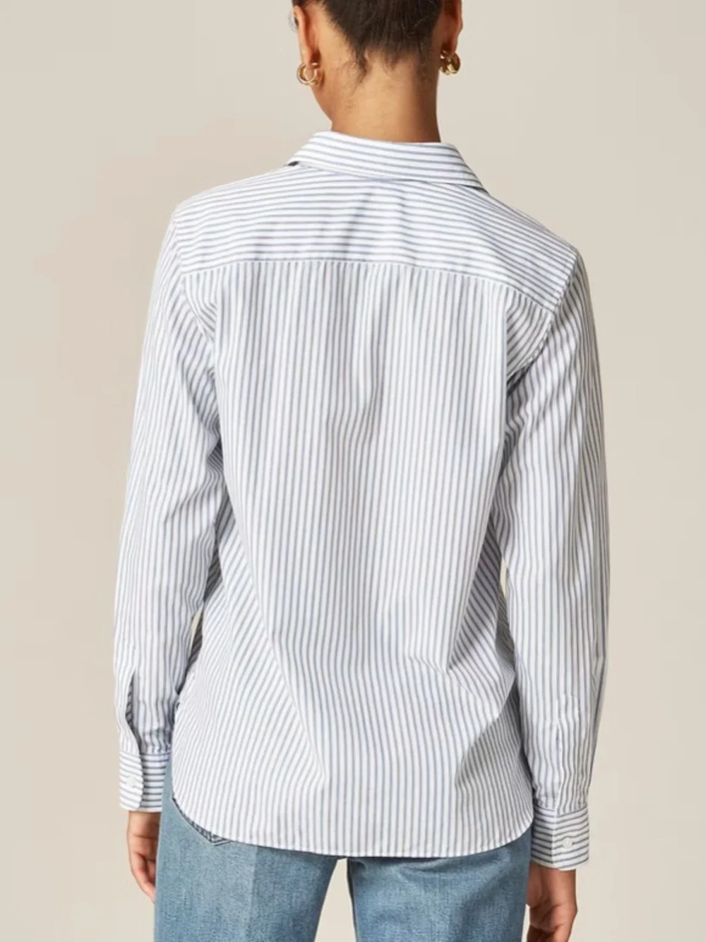 NWT Jules classic-fit button-up shirt in striped cotton poplin 24